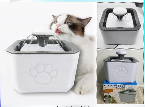 Fuente de Agua Eléctrica Cuadrada para Perros y Gatos | Nanai Mascota