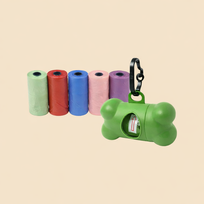 Pack Dispensador De Bolsas Excremento + 5 Bolsas - Perro para Accesorios | Nanai Mascota