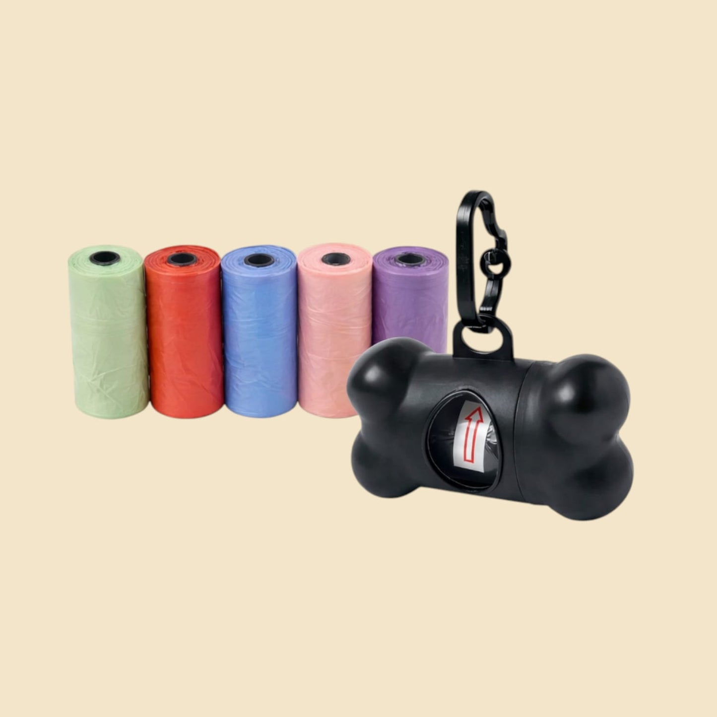 Pack Dispensador De Bolsas Excremento + 5 Bolsas - Perro para Accesorios | Nanai Mascota
