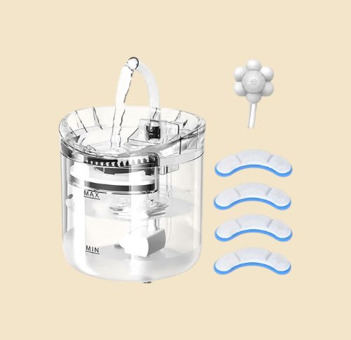 Fuente de Agua Eléctrica Transparente para Perros y Gatos | Nanai Mascota