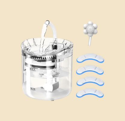 Fuente de Agua Eléctrica Transparente para Perros y Gatos | Nanai Mascota